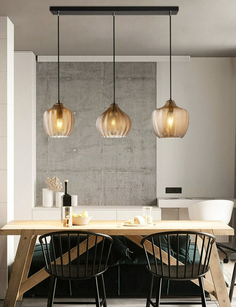 Marlo | Pendant Lights in Textured Glass