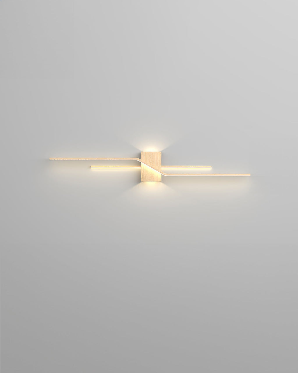 Lumanook Minimalist Led Wall Light With Wood Grain Finish