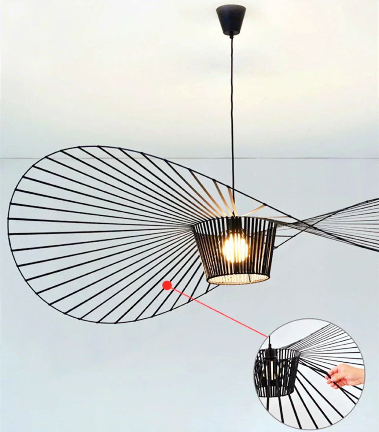 LumaVell Black Hat Pendant Light For Modern Interiors Pro