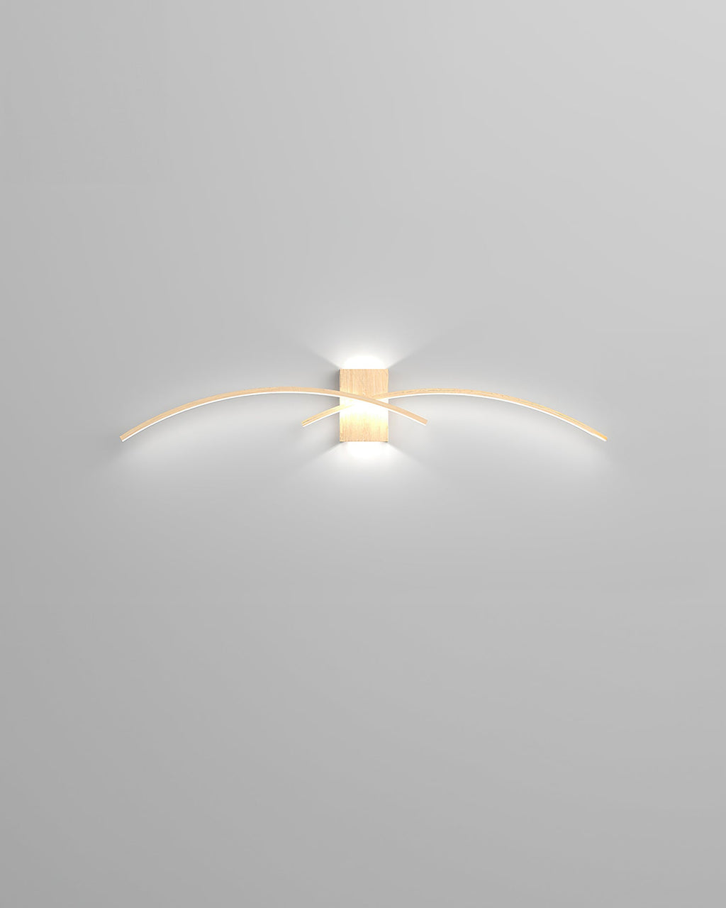 Lumanook Minimalist Led Wall Light With Wood Grain Finish