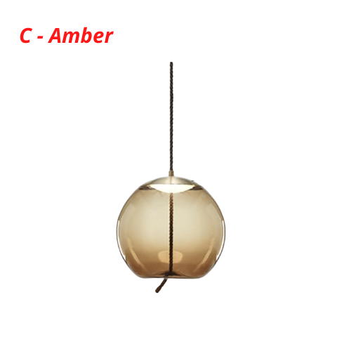 Scandinavian Rope And Glass Pendant Lights