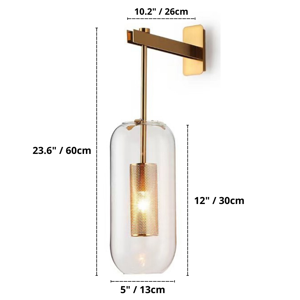 Evara | Modern Glass Wall Sconce