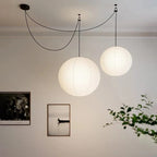 Parisian Paper Balloon Pendant Lights With Warm Glow