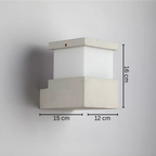 Novalume Outdoor Led Lamp With Borosilicate Glass Diffuser Cement And Iron Ip65