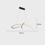 Lampada a sospensione LineaStrip contemporanea per soggiorno