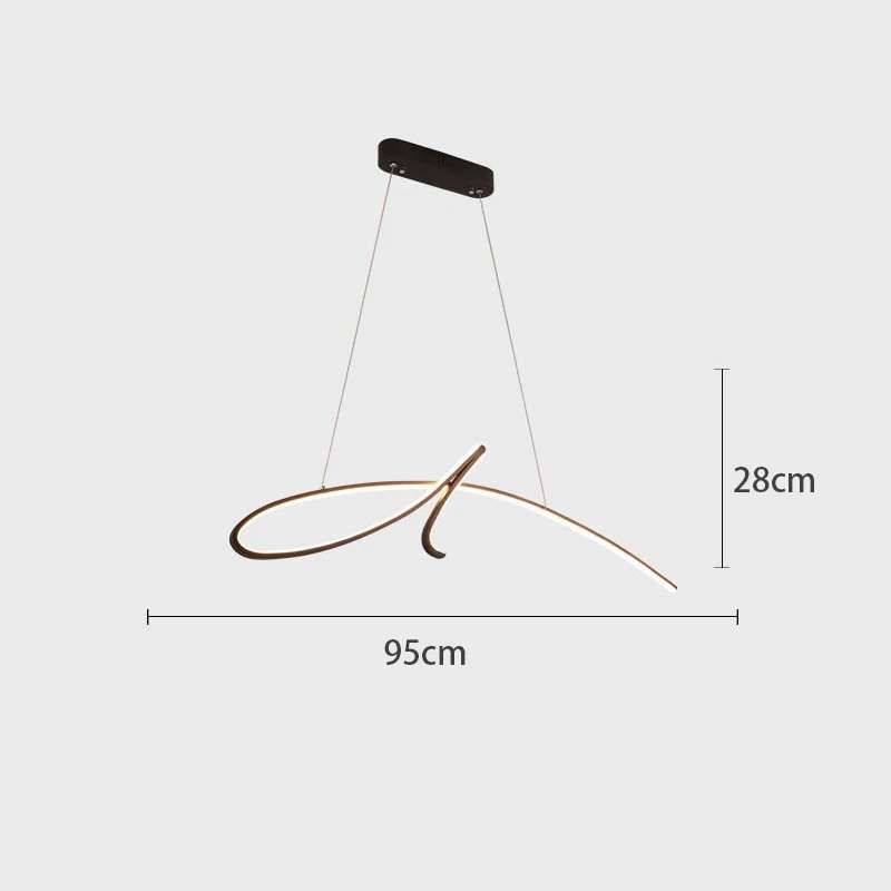 Lampada a sospensione LineaStrip contemporanea per soggiorno