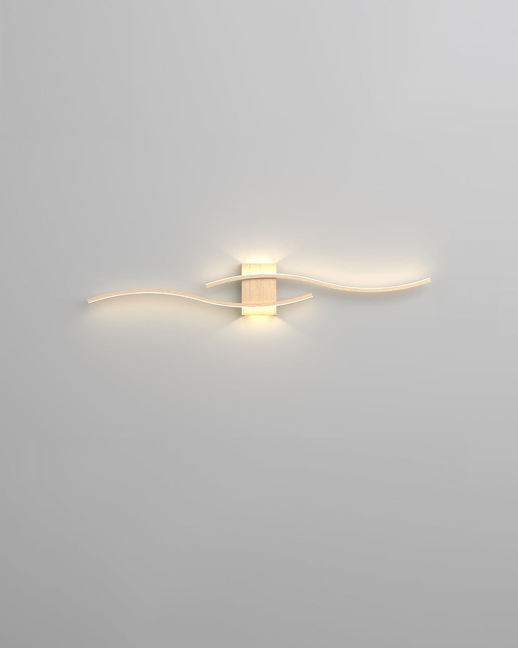 Lumanook Minimalist Led Wall Light With Wood Grain Finish
