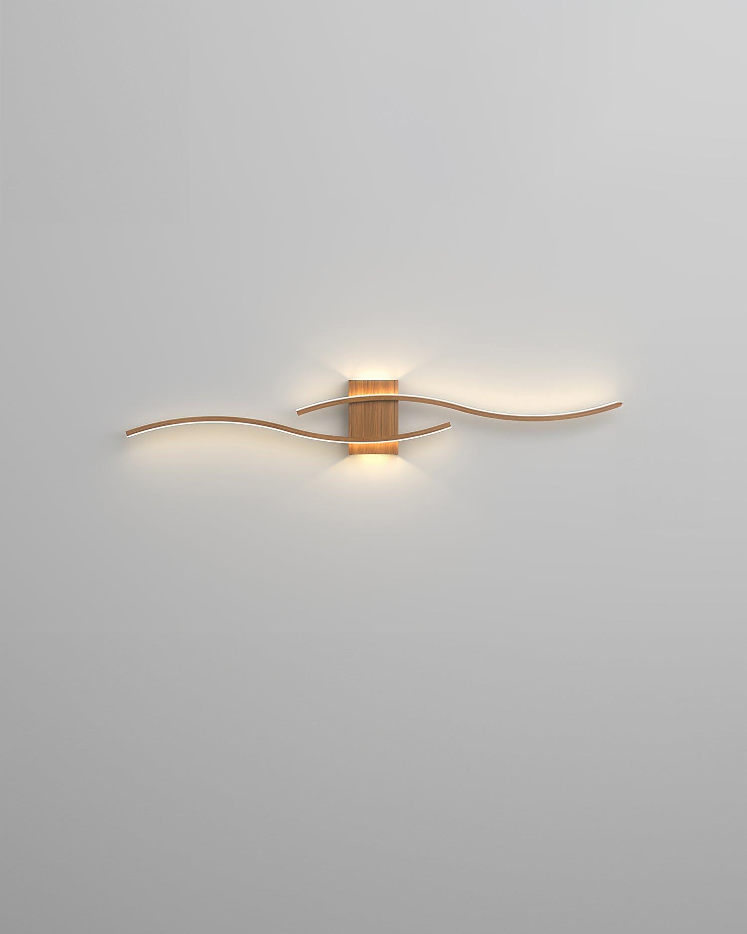 Lumanook Minimalist Led Wall Light With Wood Grain Finish