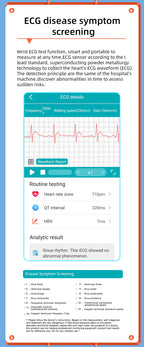 שעון בריאות חכם MiraSense V09 ניטור חד-מגע של רמת סוכר בדם, אק"ג, לחץ דם ו-HRV