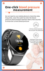 שעון בריאות חכם MiraSense V09 ניטור חד-מגע של רמת סוכר בדם, אק"ג, לחץ דם ו-HRV