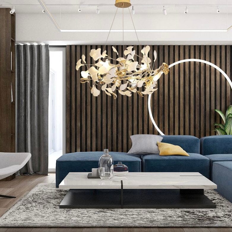 Celestia Bloom Ceramic Petal Chandelier with Dimmable LEDs