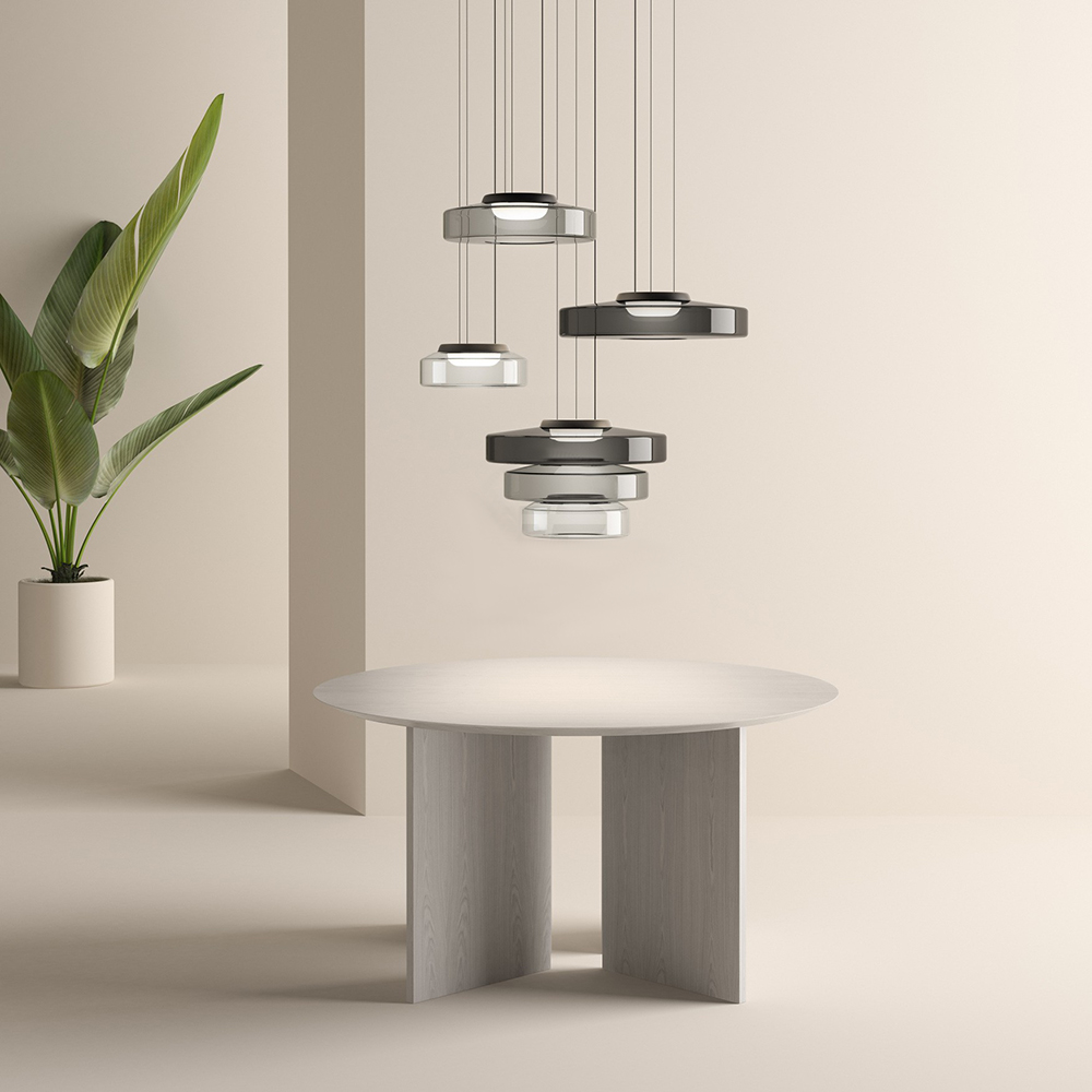 Lampada a sospensione in vetro LumaHex stile Bauhaus lampada da soffitto