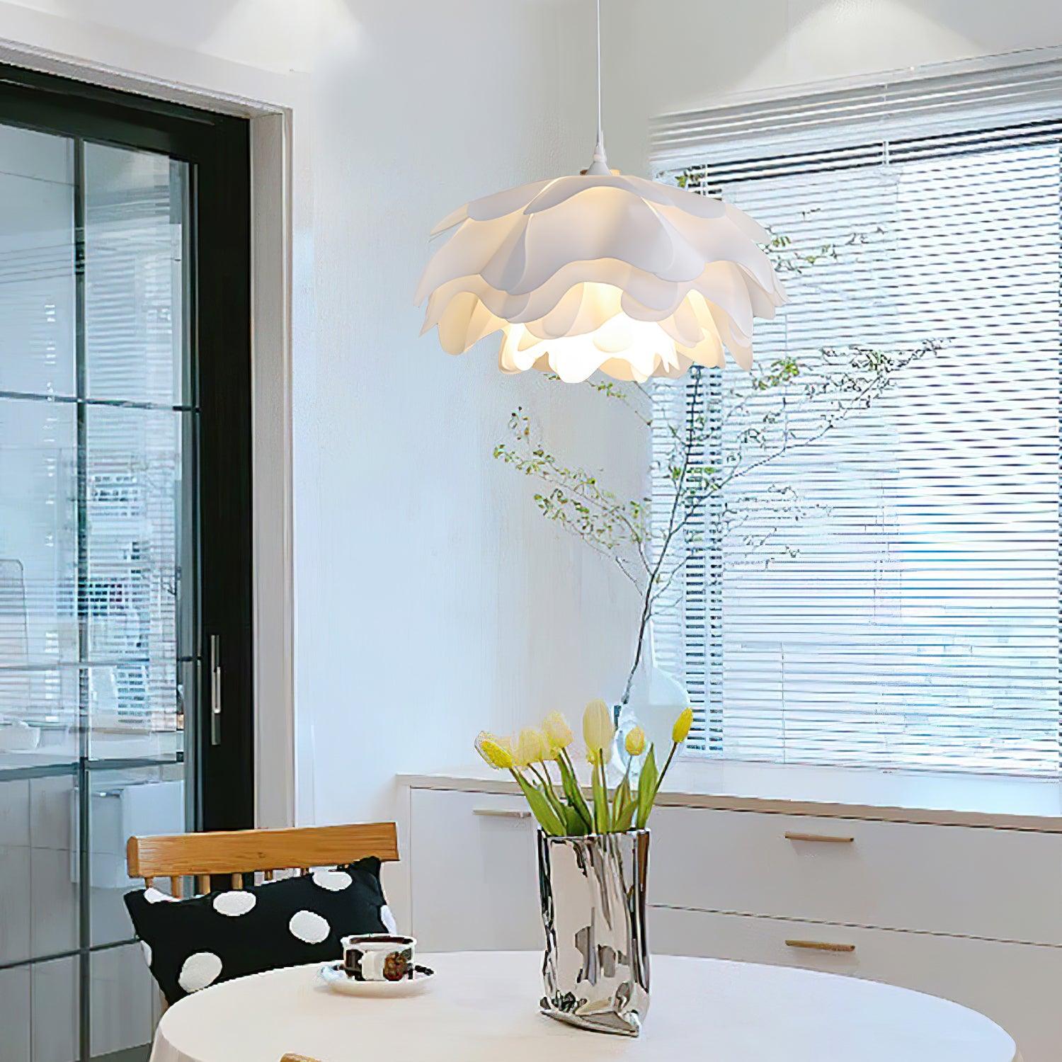 Lumenbloom Petal Pendant Light In White With Soft Diffused Glow