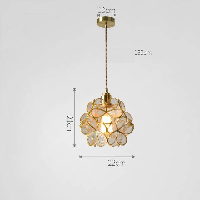 Liora Petal Glass Pendant Light For Vintage Interiors