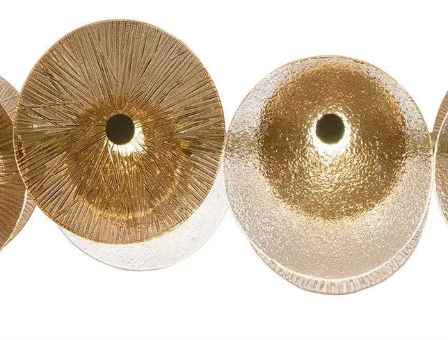 Kerek Luxus Arany Üveg Csillár