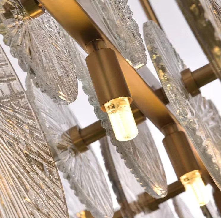 Kerek Luxus Arany Üveg Csillár