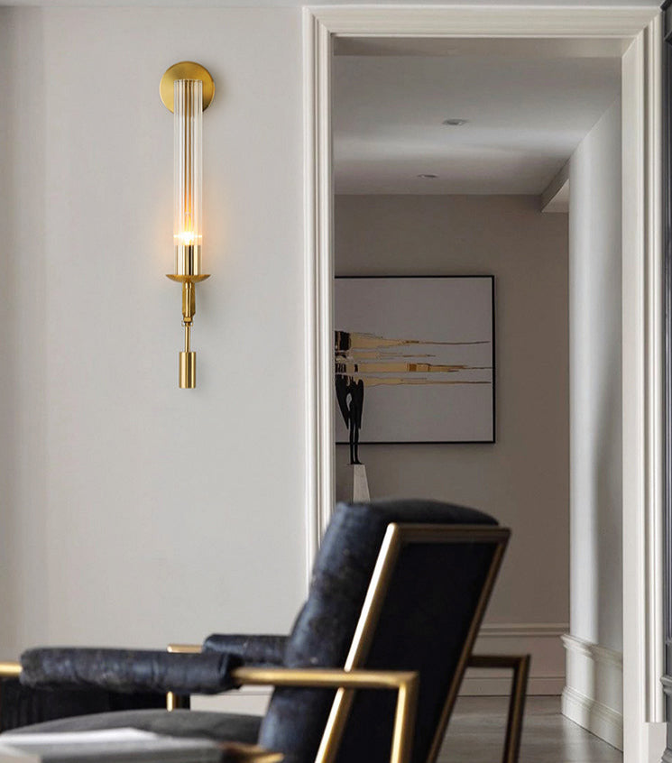 Elowen | Modern Fluted Glass Wall Sconce