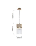 Lampada a sospensione elegante Aurelia Crystal