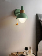Colorful Scandinavian Wall Sconce With Pull Switch