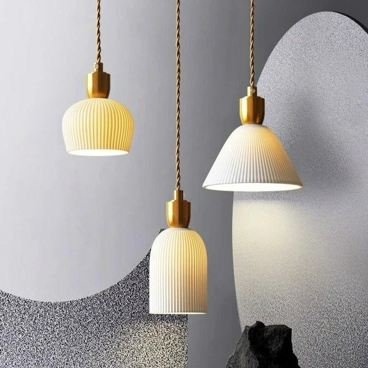 Marlo | Lampade a sospensione moderne in ceramica bianca