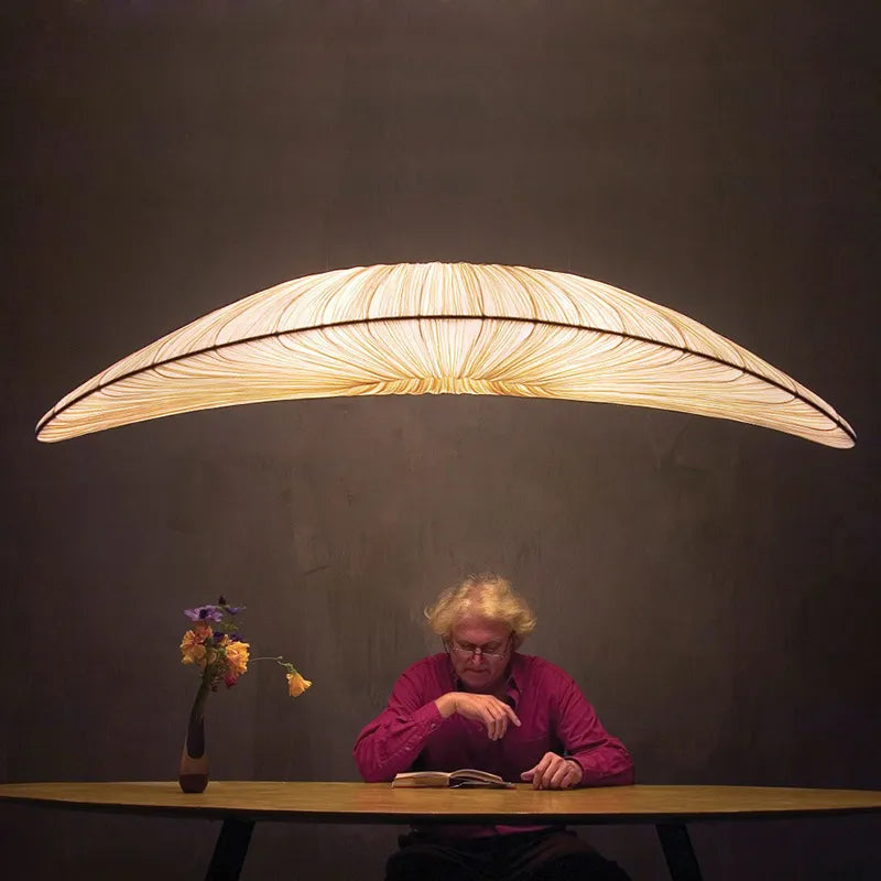 Lampadario a vela in tessuto Marinelle bianco a sospensione LED