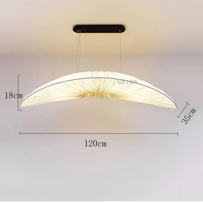 Lampadario a vela in tessuto Marinelle bianco a sospensione LED