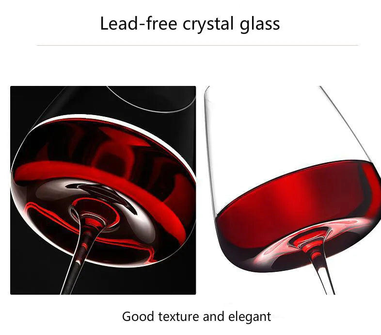 Set di 2, 4, 6 bicchieri da vino e champagne in cristallo fatti a mano Lumina