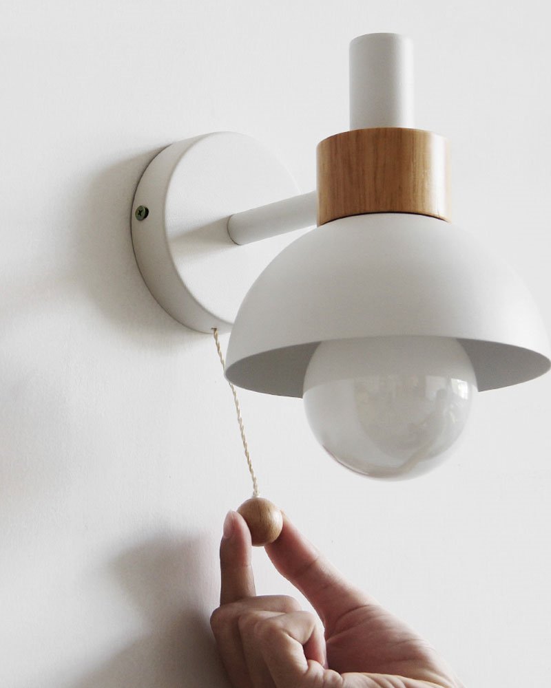 Colorful Scandinavian Wall Sconce With Pull Switch