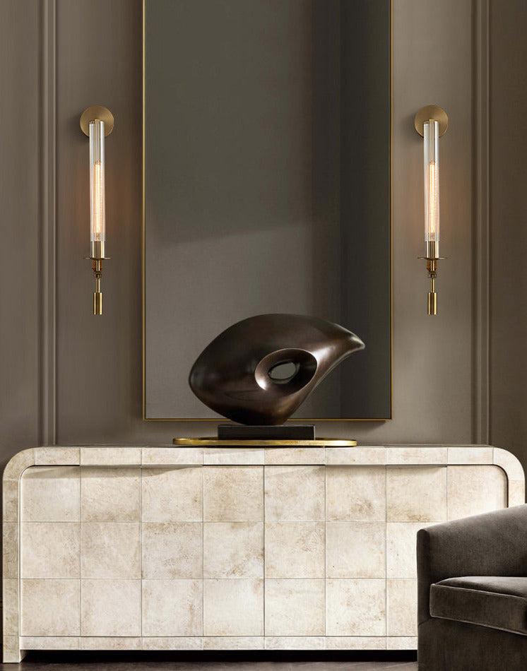 Elowen | Modern Fluted Glass Wall Sconce