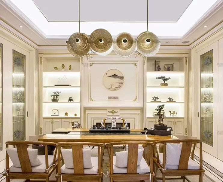 Kerek Luxus Arany Üveg Csillár