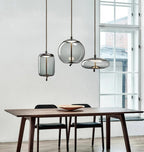 Scandinavian Rope And Glass Pendant Lights