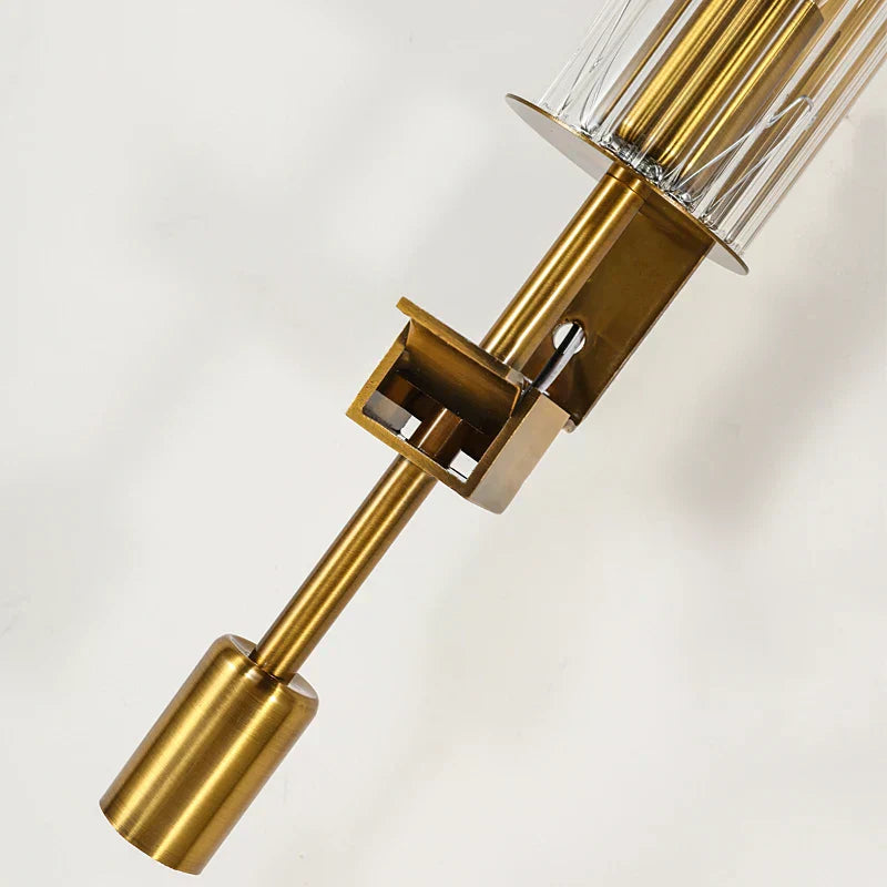 Astraeon vägglampa | Edison-lampor i räfflade glascylindrar