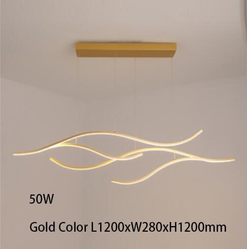 Lampadario moderno geometrico a LED con design astratto
