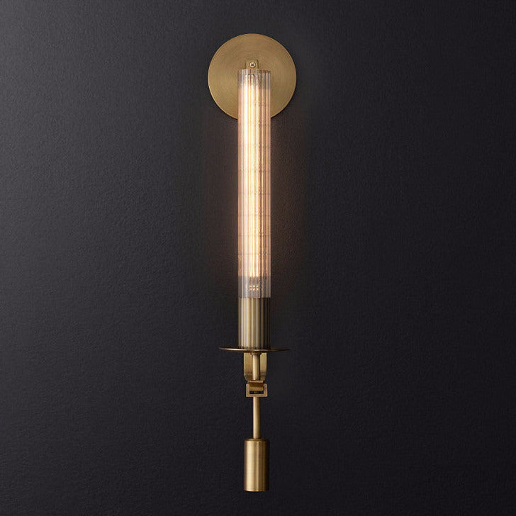 Elowen | Modern Fluted Glass Wall Sconce