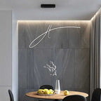 Lampada a sospensione LineaStrip contemporanea per soggiorno