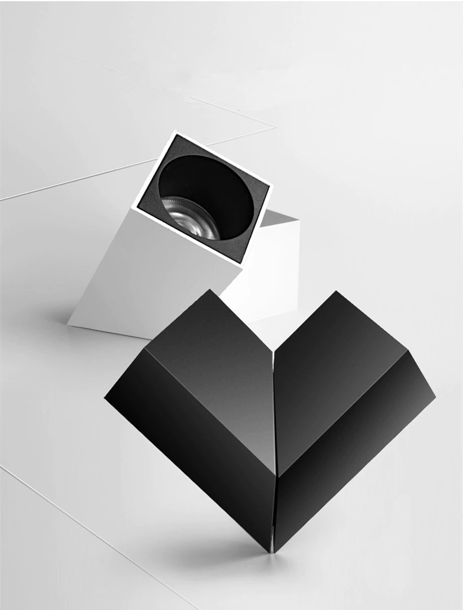 גוף תאורה שקוע מרובע עם הטיה מתכווננת