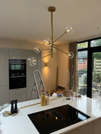 Kairo Bubble Pendant Light In Iron Resin Chandelier