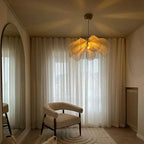 Japandi Flower Lamp - Elegant Fabric Pendant Light with E27 LED Bulb