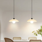Lampada a sospensione in vetro bianco minimalista – Lampada moderna con design pulito