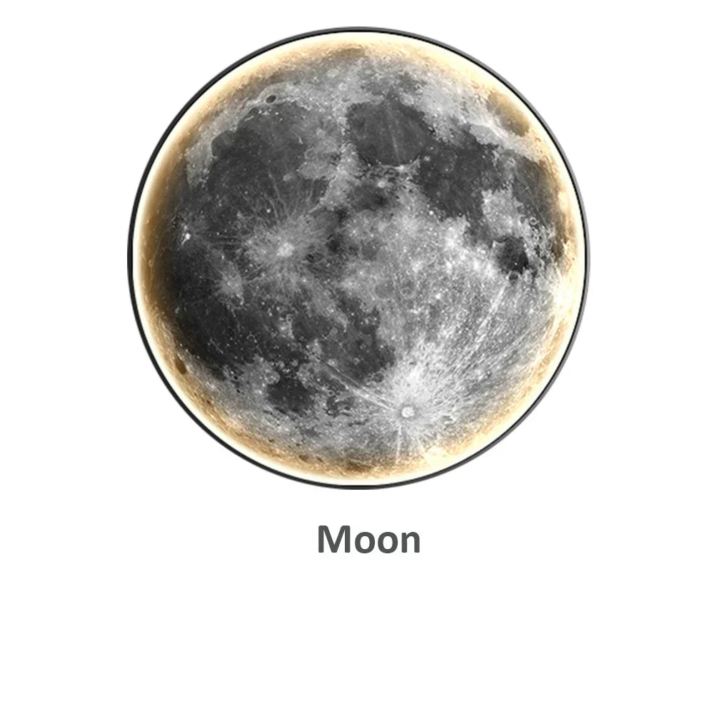 נובהמון מנורת קיר ירח LED תאורה סביבתית לחדר שינה זוהר רך