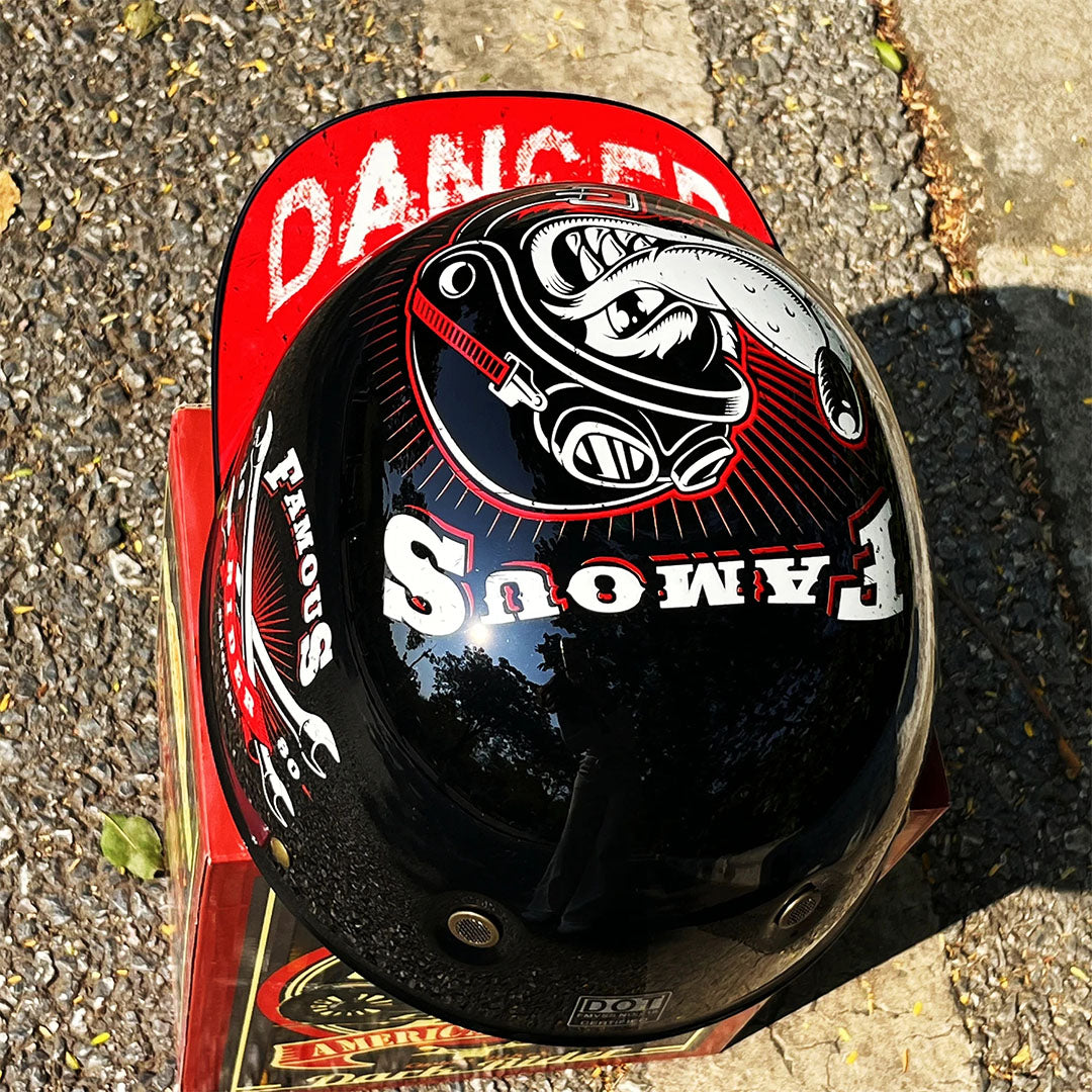 קסדת RidgeCap, קסדת חצי אופנוע אופנתית עם עיצוב כובע בייסבול ותעודות ECE ו-DOT