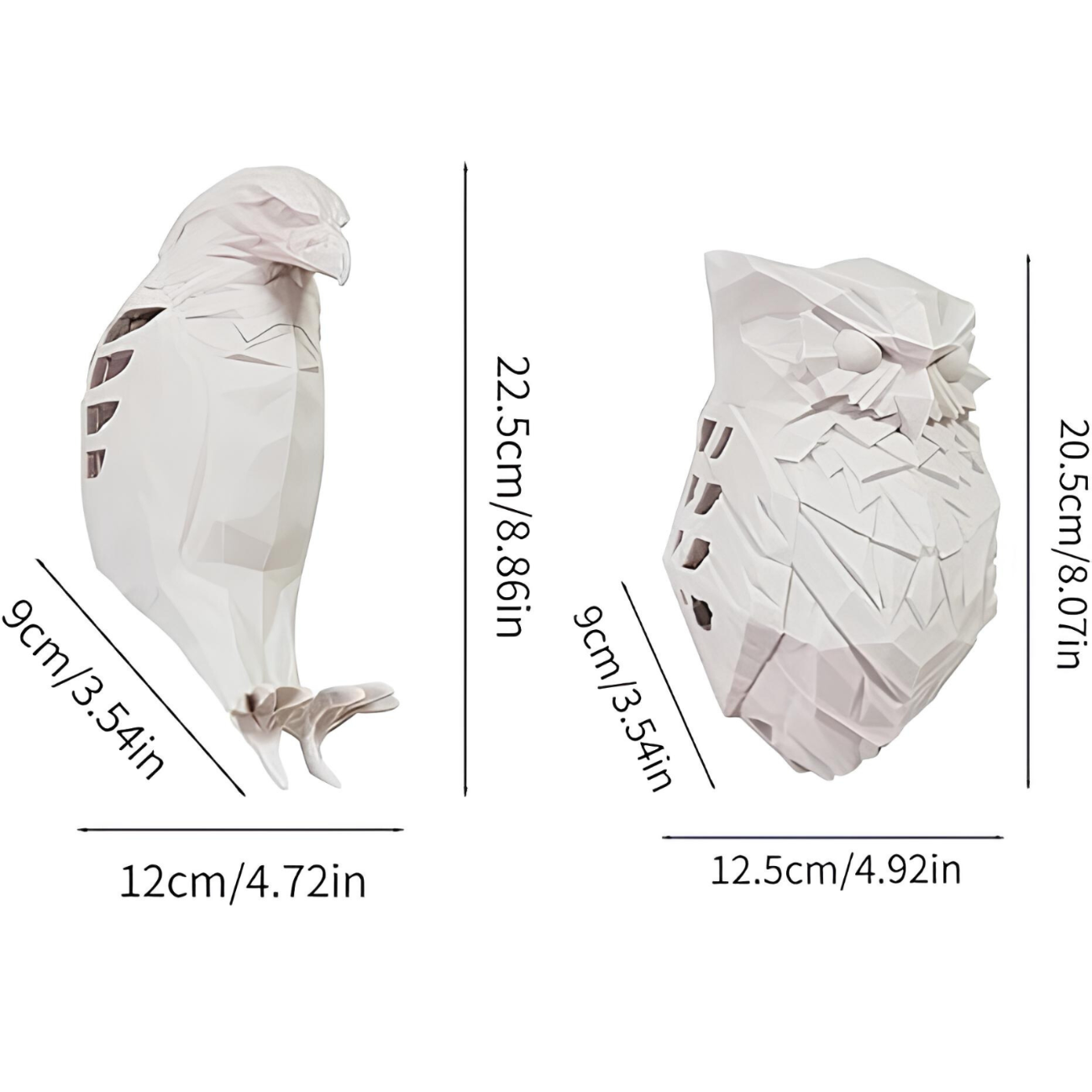 Nocturne | Lampada da parete con silhouette di aquila e gufo