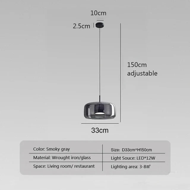 מנורת זכוכית מינימליסטית NovaGlas לחדרי מגורים מוארים