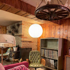 Lumira Nordic Wood And Steel Pendant Light With Soft Glow