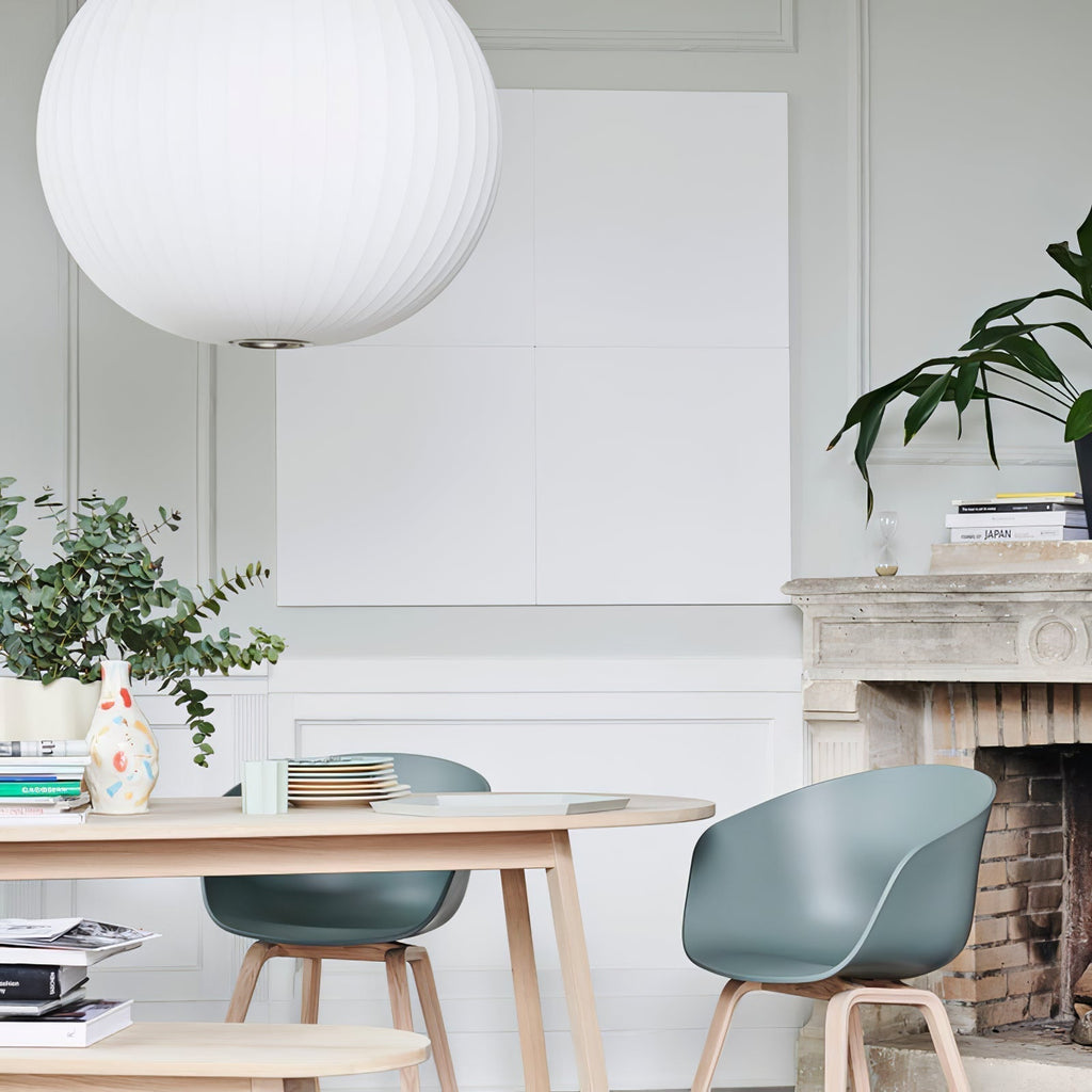 Lumira Nordic Wood And Steel Pendant Light With Soft Glow