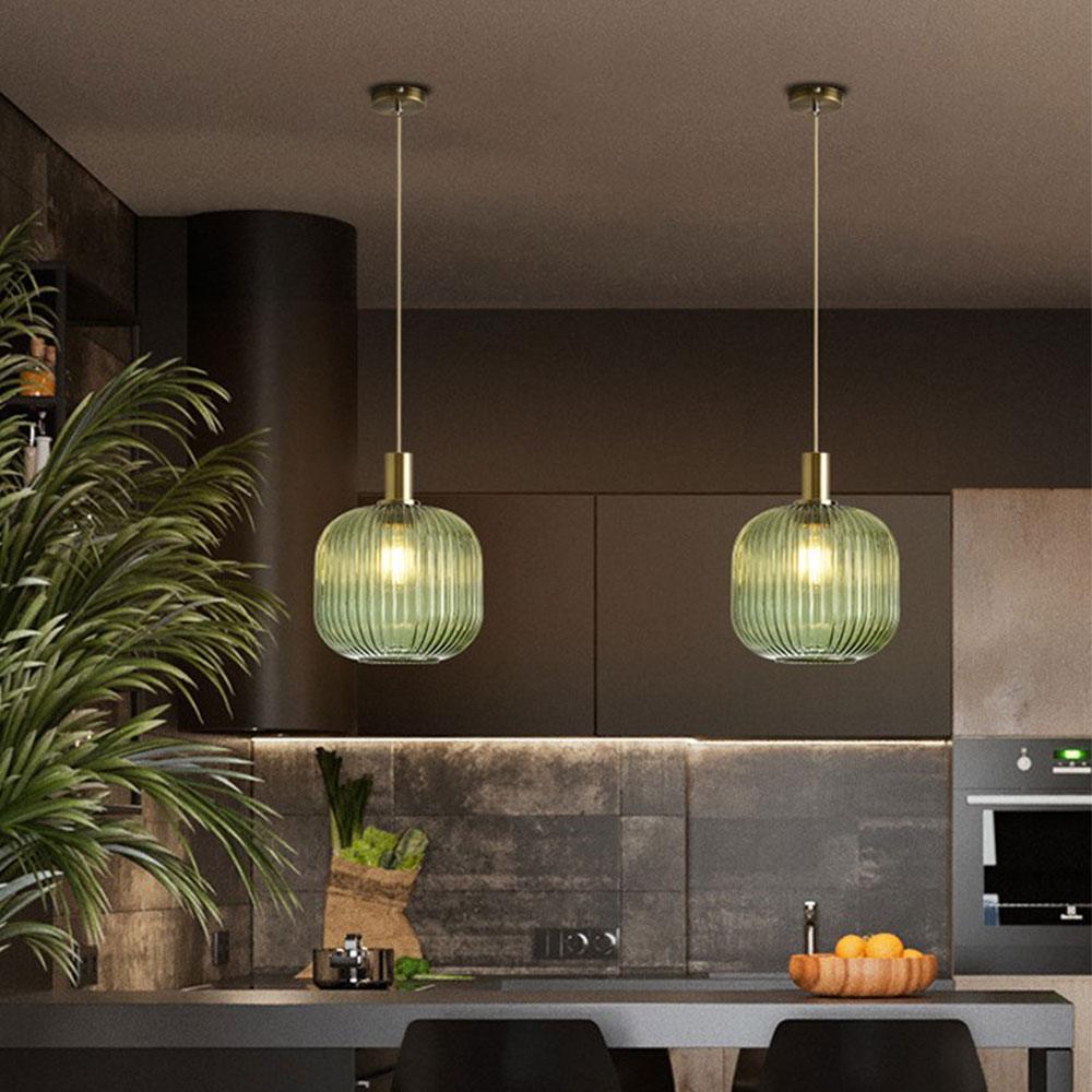 Nordic Fluted Glass Pendant Light for Modern Interiors