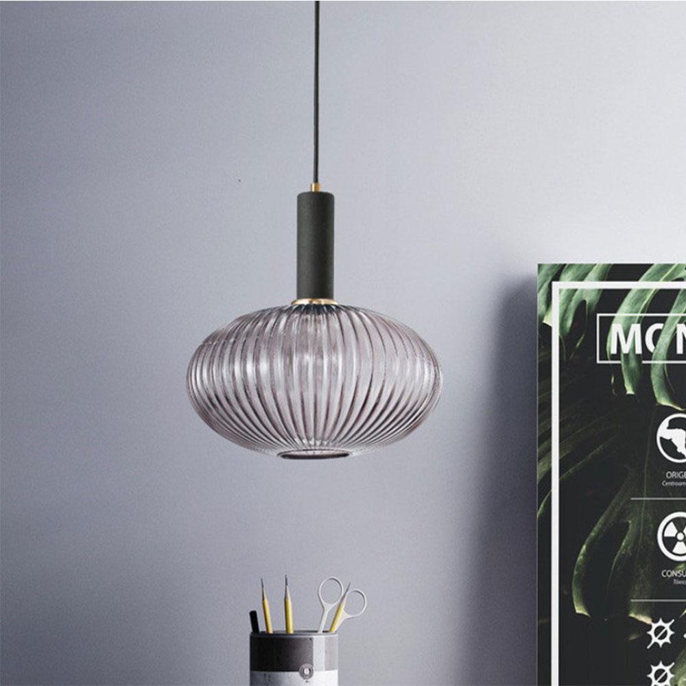Nordic Fluted Glass Pendant Light for Modern Interiors
