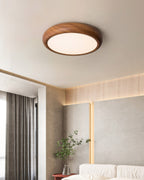 Walnut Modern Ceiling Lamp With Full Spectrum Lighting