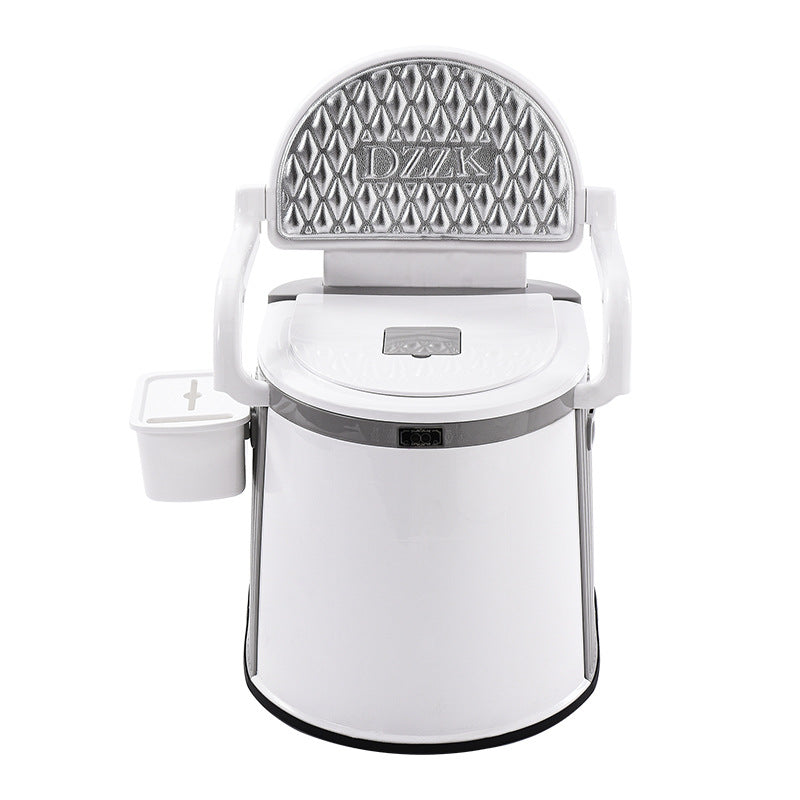 כסא שירותים נייד למבוגרים וקשישים לשימוש פנימי וחיצוני עם עיצוב נוח