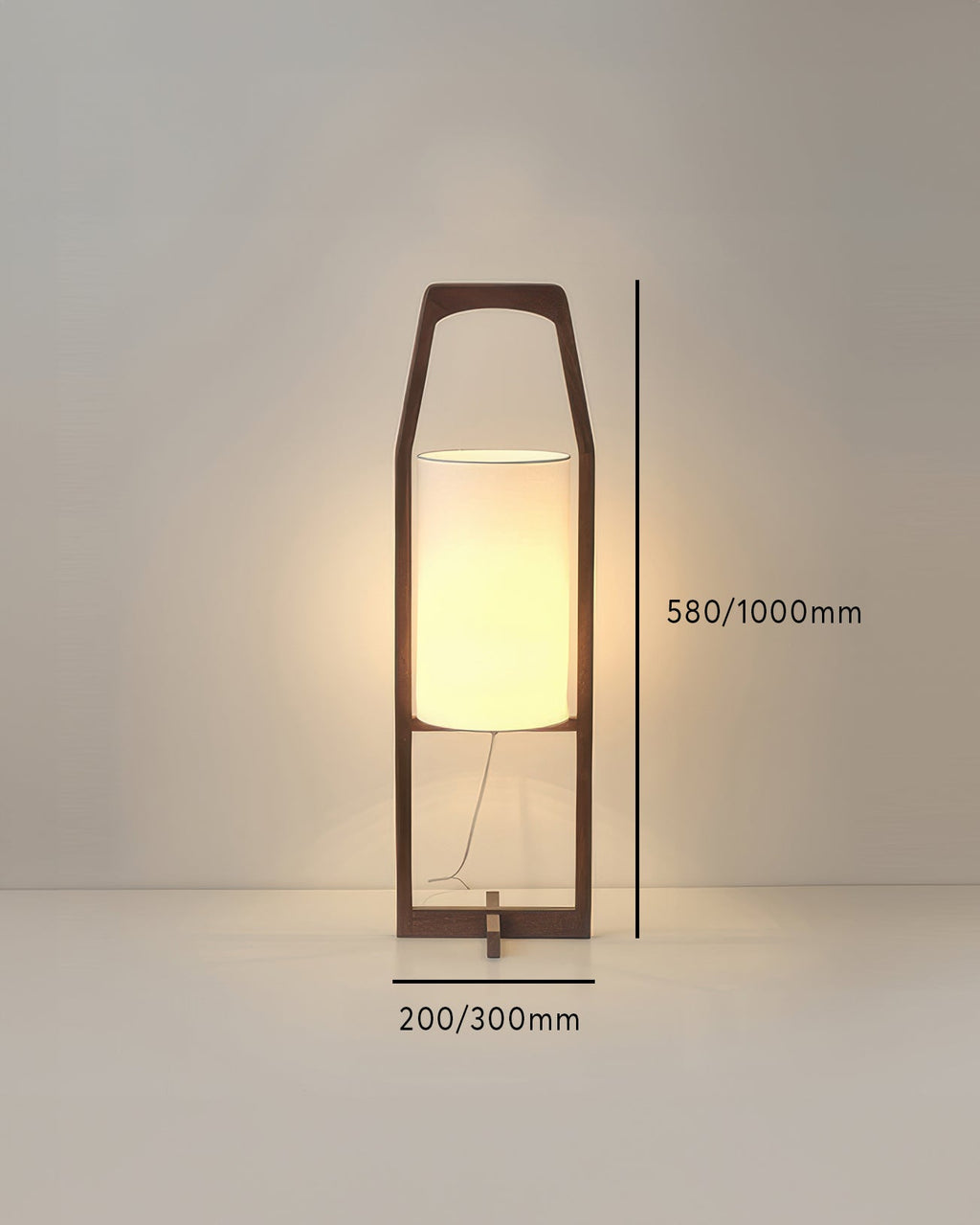 Lampada da terra Kizuna in legno giapponese retrò Zen luce ambientale